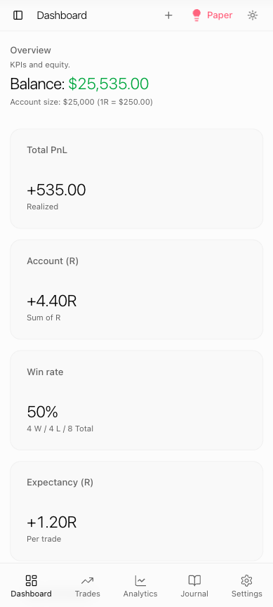 EdgeLog dashboard